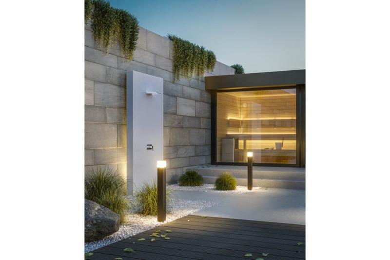 Tuinlamp LARGO, E27, max. 15 W, IP44, paal 700 mm, grafiet