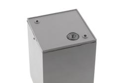 Ceiling luminaire LENTO, aluminum, IP54, max. 35 W, square, graphite