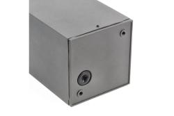 Ceiling luminaire LENTO, aluminum, IP54, max. 35 W, square, graphite