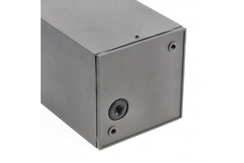 Plafondarmatuur LENTO, aluminium, IP54, max. 35 W, vierkant, grafiet