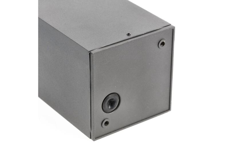 Plafondarmatuur LENTO, aluminium, IP54, max. 35 W, vierkant, grafiet