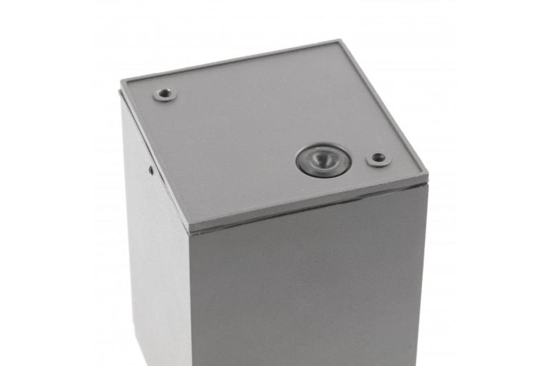 Plafondarmatuur LENTO, aluminium, IP54, max. 35 W, vierkant, grafiet
