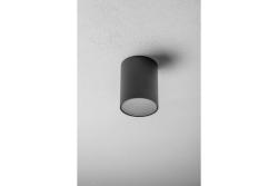 Ceiling luminaire LENTO, aluminum, IP54, max. 35 W, round, graphite