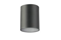 Ceiling luminaire LENTO, aluminum, IP54, max. 35 W, round, graphite