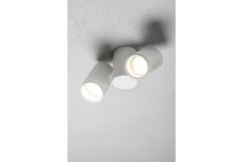 Plafondlamp LUPO, IP20, max. 50 W, 2*GU10, rond, wit