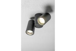 Ceiling luminaire LUPO, IP20, max. 50 W, 2*GU10, round, black