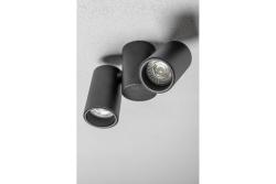 Ceiling luminaire LUPO, IP20, max. 50 W, 2*GU10, round, black