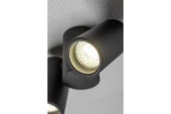 Ceiling luminaire LUPO, IP20, max. 50 W, 2*GU10, round, black