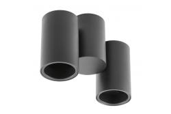 Ceiling luminaire LUPO, IP20, max. 50 W, 2*GU10, round, black