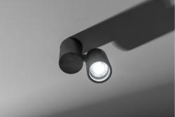 Ceiling luminaire LUPO, IP20, max. 50 W, 1*GU10, round, black