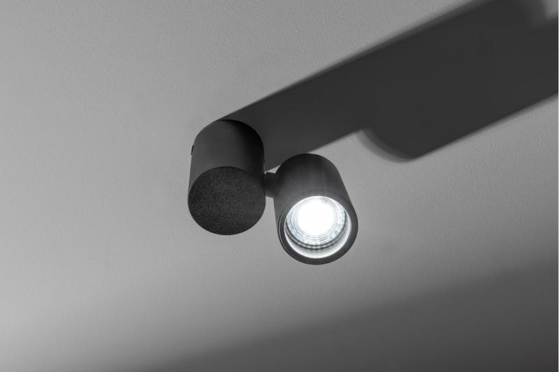Plafondlamp LUPO, IP20, max. 50 W, 1*GU10, rond, zwart