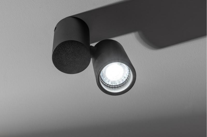 Plafondlamp LUPO, IP20, max. 50 W, 1*GU10, rond, zwart