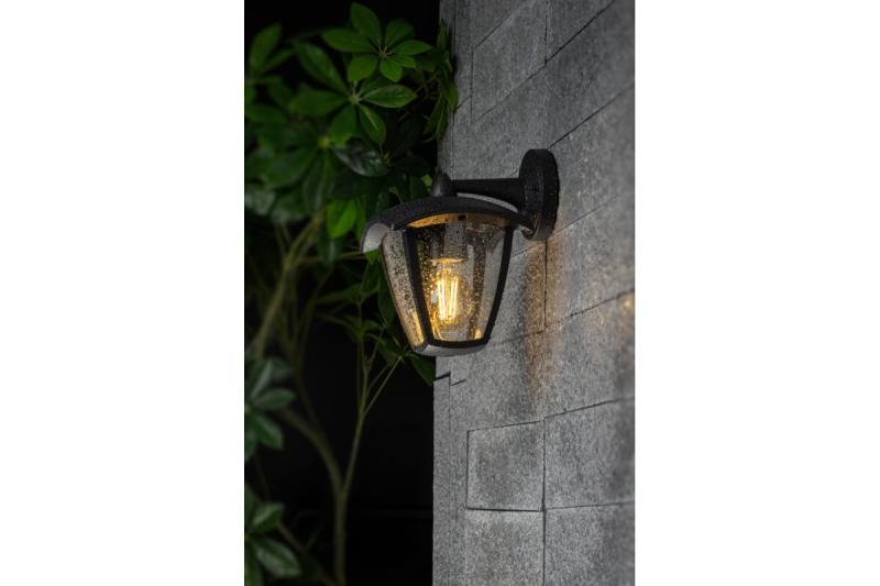 Gevelverlichting MARINA, E27, max. 20 W, IP54, zwart