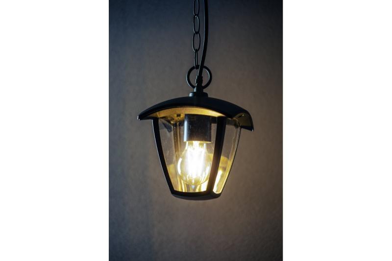 Hangende tuinlamp MARINA, E27, IP54, max. 20 W, zwart