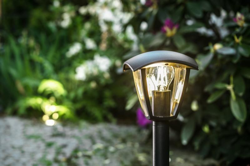 Tuinlamp MARINA, E27, IP54, max. 20 W, paal 570 mm, zwart