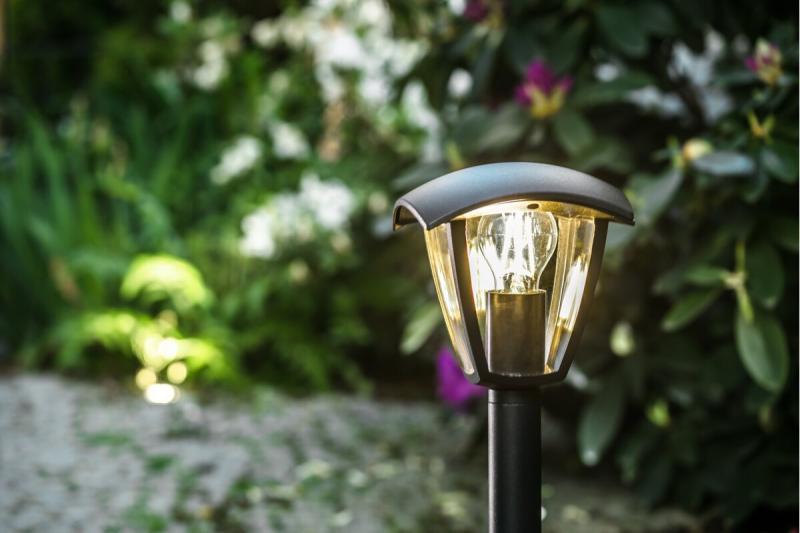 Tuinlamp MARINA, E27, IP54, max. 20 W, paal 570 mm, zwart