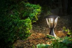 Garden luminaire MARINA, E27, IP54, max. 20 W, post 290 mm, black