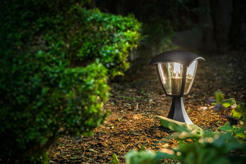 Tuinlamp MARINA, E27, IP54, max. 20 W, paal 290 mm, zwart