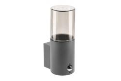 Facade luminaire MEDIO with motion sensor, E27, max. 15 W, IP54, graphite