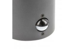 Facade luminaire MEDIO with motion sensor, E27, max. 15 W, IP54, graphite
