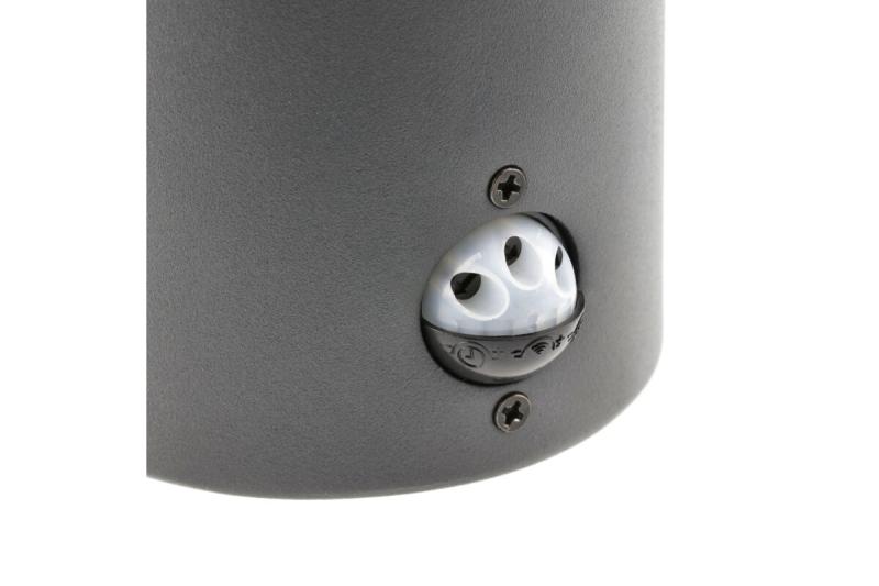 Gevelverlichting MEDIO met bewegingssensor, E27, max. 15 W, IP54, grafiet