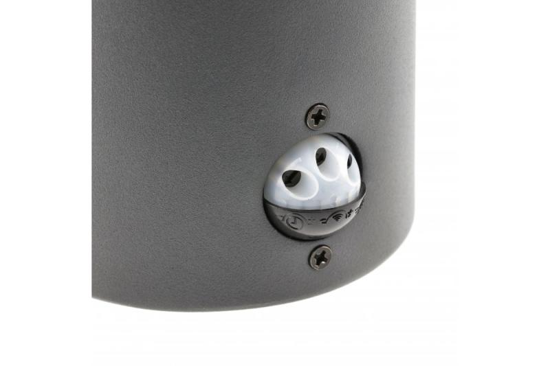Gevelverlichting MEDIO met bewegingssensor, E27, max. 15 W, IP54, grafiet