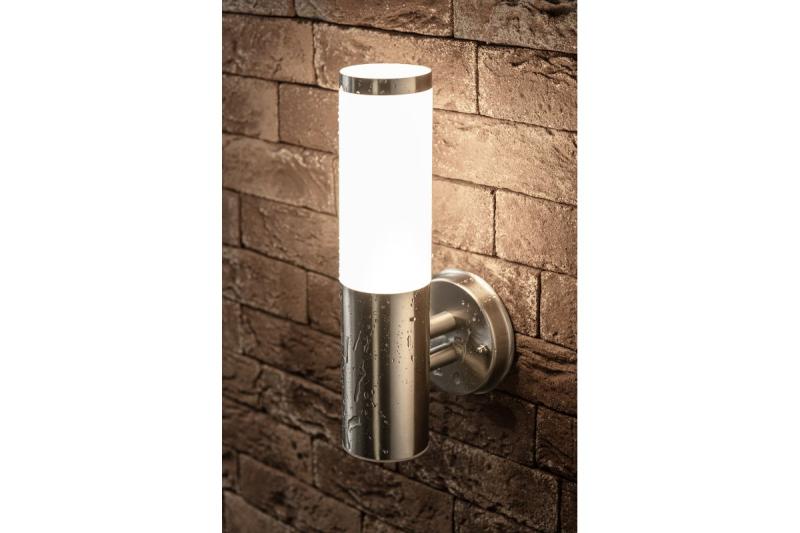 Gevelverlichting MILAN, E27, max. 40 W, IP54, roestvrij staal