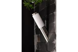 Facade luminaire MILAN, E27, max. 40 W, IP54, tilted, stainless steel
