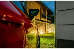 Garden luminaire MILAN, E27, max. 40 W, IP44, post 450 mm, stainless steel