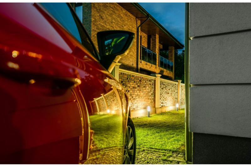 Tuinverlichting MILAN, E27, max. 40 W, IP44, paal 450 mm, roestvrij staal