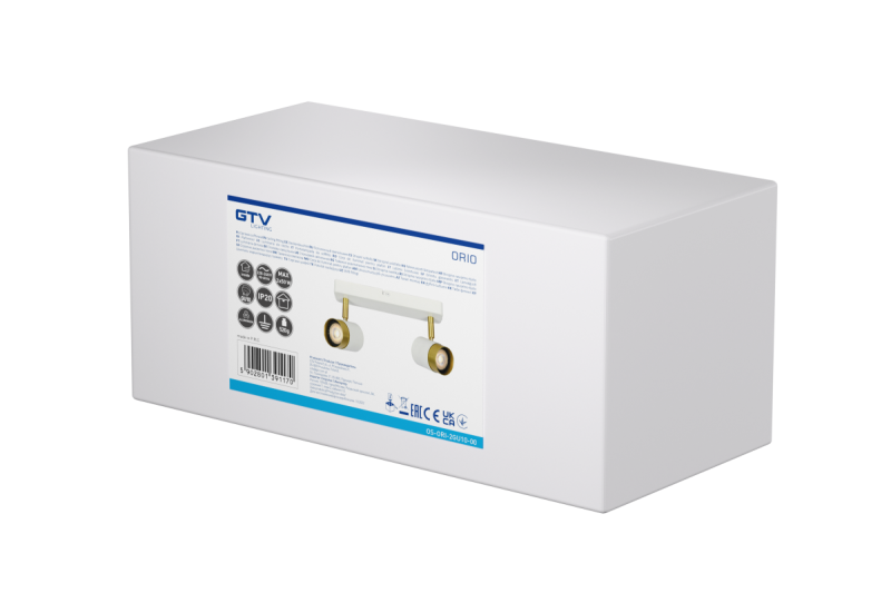 Plafondlamp ORIO, IP20, max. 50 W, 2*GU10, rond, wit