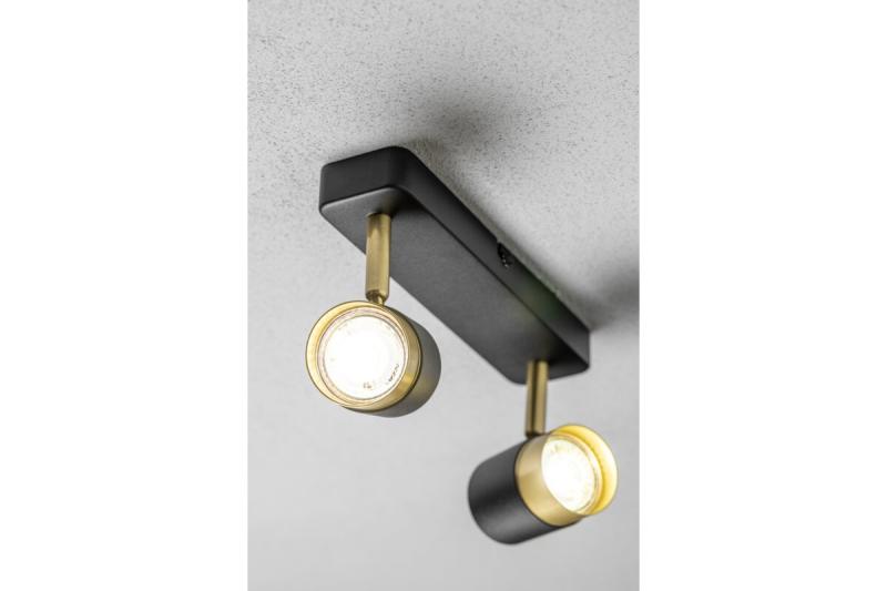 Plafondlamp ORIO, IP20, max. 50 W, 2*GU10, rond, zwart