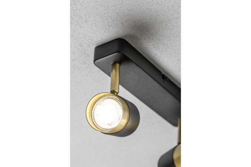 Plafondlamp ORIO, IP20, max. 50 W, 2*GU10, rond, zwart