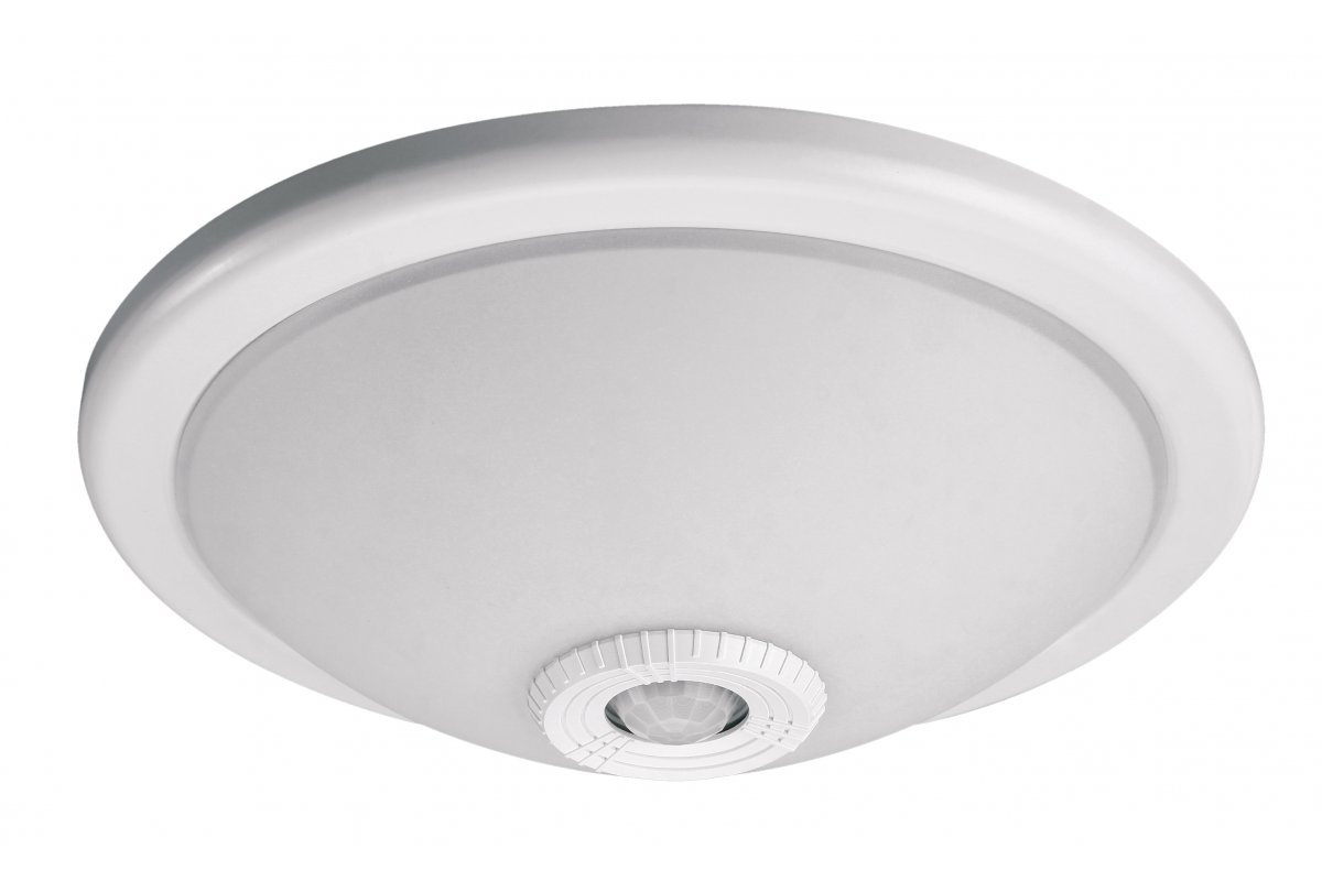 Svítidlo VIZELA s detektorem pohybu, pro lampy E27, 2xE27 max. 40 W, AC220-240V, průsvitný difuzor, IP20, 360⁰