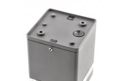 Ceiling luminaire RIVEN, aluminum, IP54, max. 35 W, square, graphite
