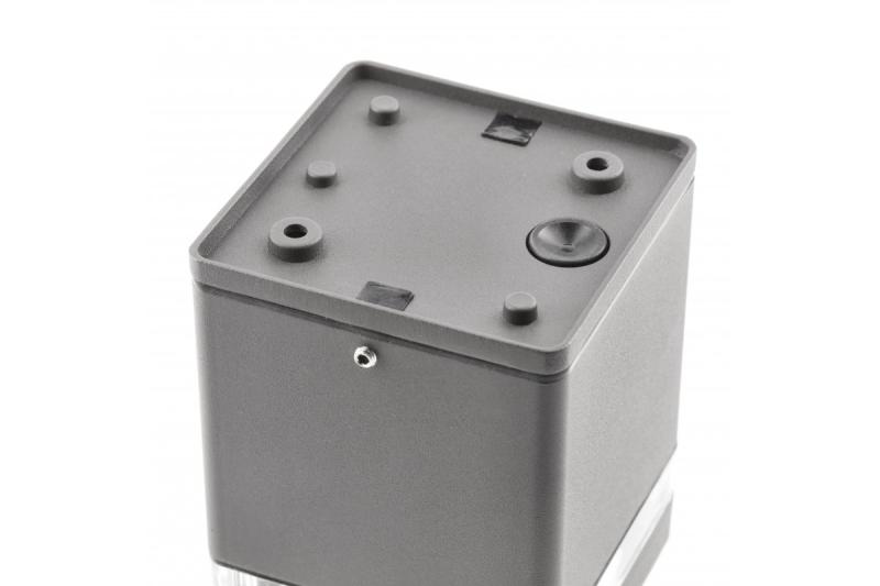 Plafondverlichting RIVEN, aluminium, IP54, max. 35 W, vierkant, grafiet