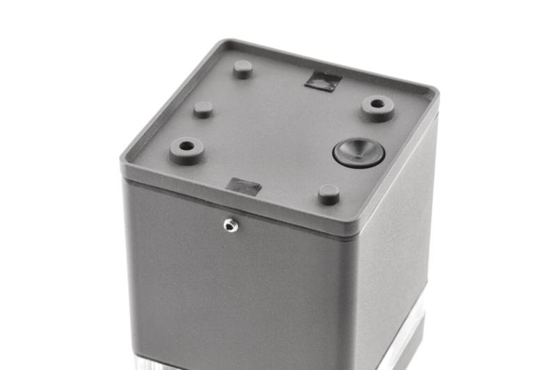 Plafondverlichting RIVEN, aluminium, IP54, max. 35 W, vierkant, grafiet