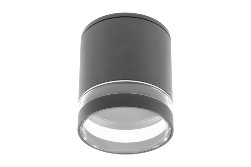 Plafondlamp RIVEN, aluminium, IP54, max. 35 W, rond, grafiet