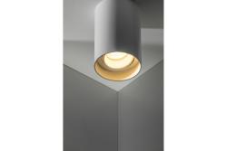 Ceiling luminaire housing RESTO, max. 10 W (LED ONLY), Ø80x125 mm, IP20, PC, white