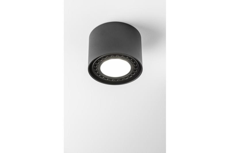 Plafondlamp SAKURA, ES111, GU10, 120x85 mm, IP20, zwart