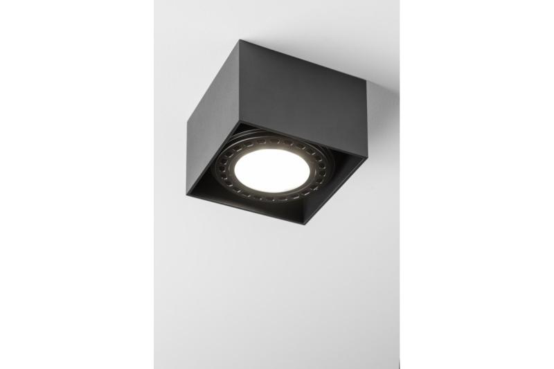 Plafondlamp SAKURA, ES111, GU10, 120x120x85 mm, IP20, zwart