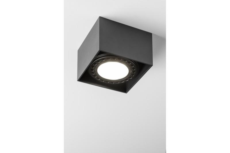 Plafondlamp SAKURA, ES111, GU10, 120x120x85 mm, IP20, zwart