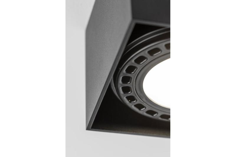 Plafondlamp SAKURA, ES111, GU10, 120x120x85 mm, IP20, zwart