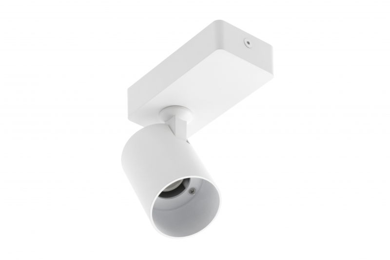 Wandbevestiging SANTO, aluminium, IP20, max. 20W, enkel, rond, wit