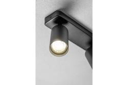 Wall luminaire SANTO BIS, GU10, max. 2*20 W, IP20, double, black