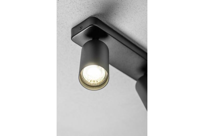 Wandlamp SANTO BIS, GU10, max. 2*20 W, IP20, dubbel, zwart