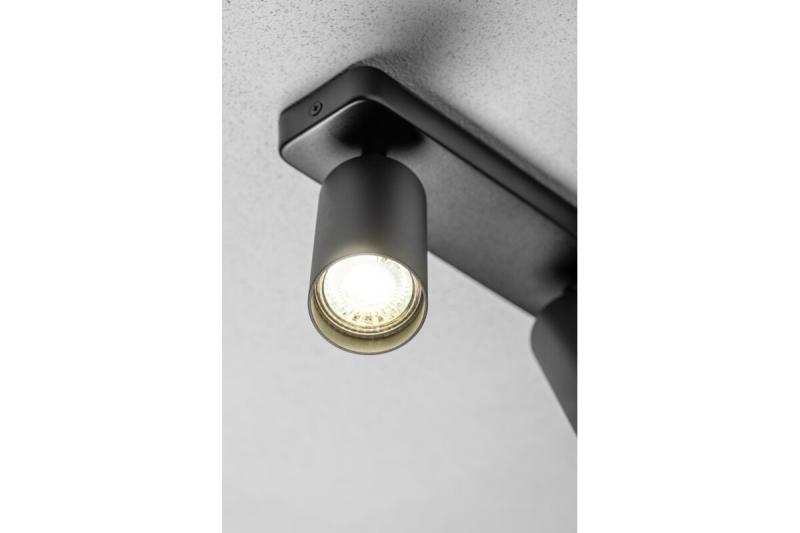 Wandlamp SANTO BIS, GU10, max. 2*20 W, IP20, dubbel, zwart