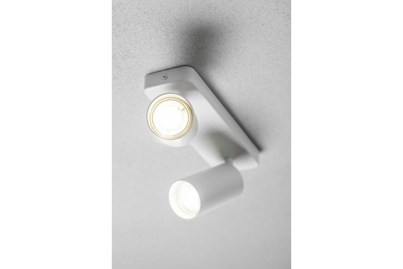 Wandarmatuur SANTO BIS, GU10, max. 2*20 W, IP20, dubbel, wit
