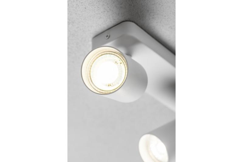 Wandarmatuur SANTO BIS, GU10, max. 2*20 W, IP20, dubbel, wit