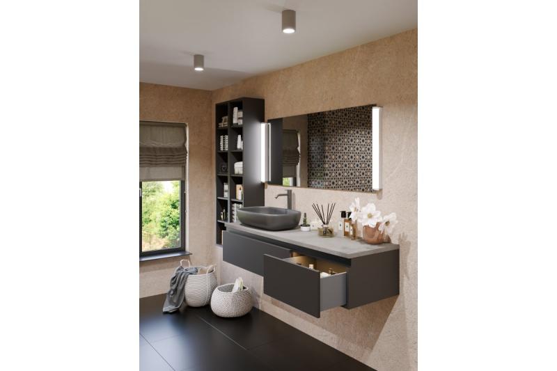 Behuizing voor plafondlamp SENSA AQUA, Ø85x115 mm, IP54, grijs